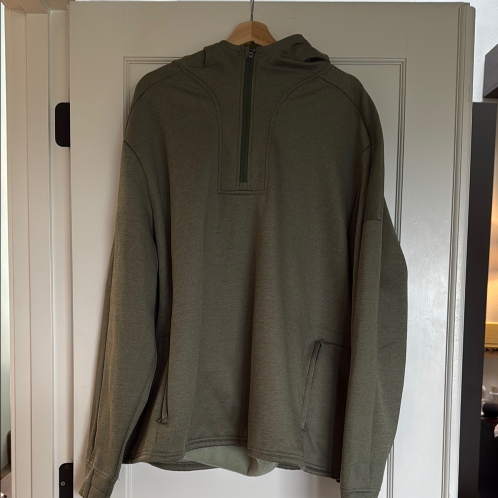 Men's Olive Green Hooded Sweater